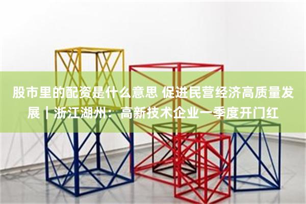 股市里的配资是什么意思 促进民营经济高质量发展｜浙江湖州：高新技术企业一季度开门红