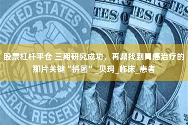 股票杠杆平仓 三期研究成功，再鼎找到胃癌治疗的那片关键“拼图”_贝玛_临床_患者